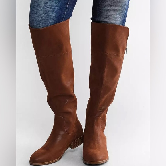 MIA Marri Tall Distressed Faux Leather Heeled Boot - Picture 3 of 12